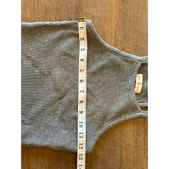 ABERCROMBIE & FITCH Gray Ribbed Tank Top shirt size S - Picture 6 of 7